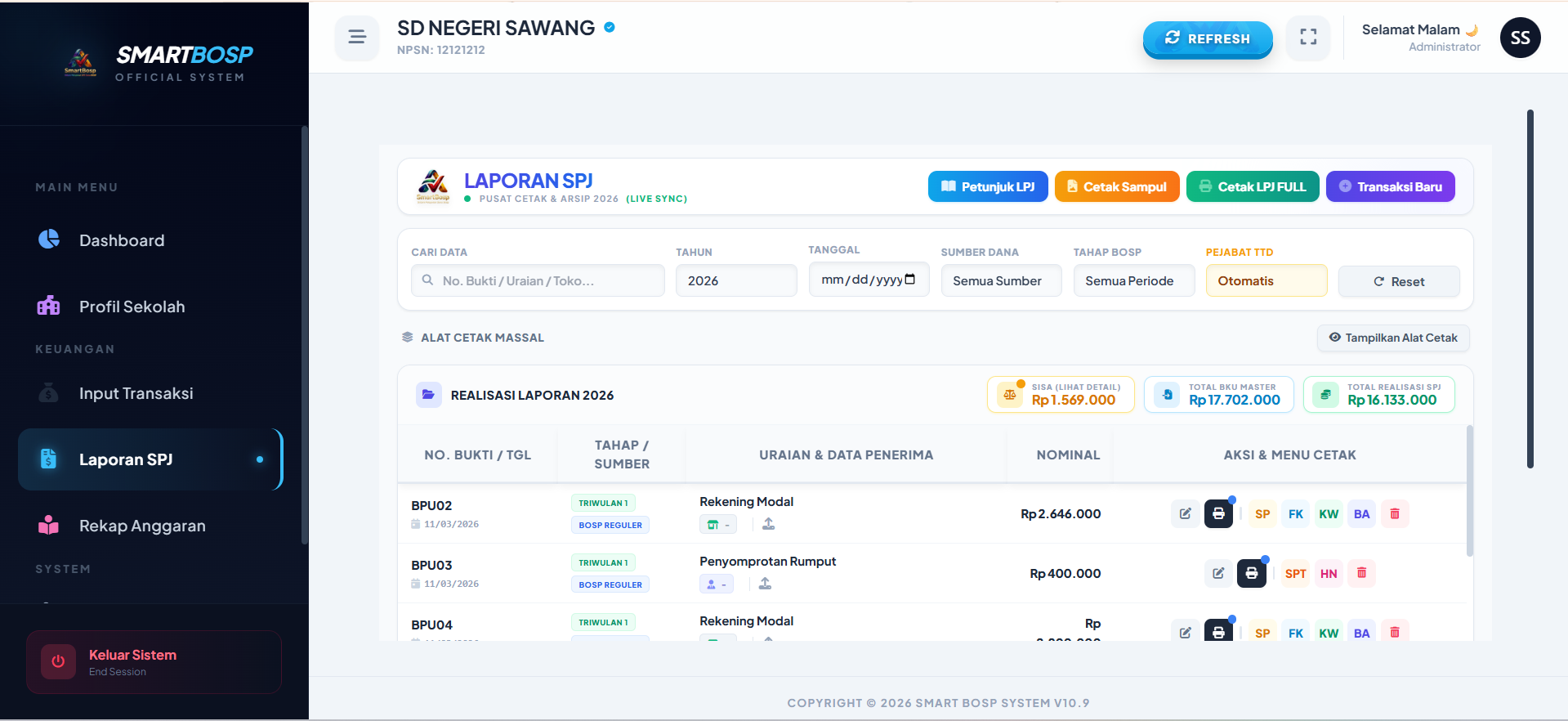 Cetak Laporan